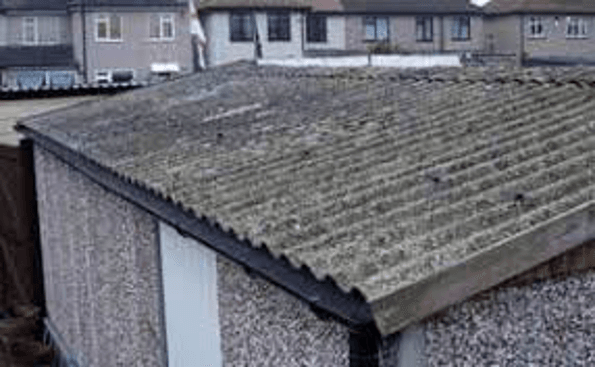 Old asbestos roof