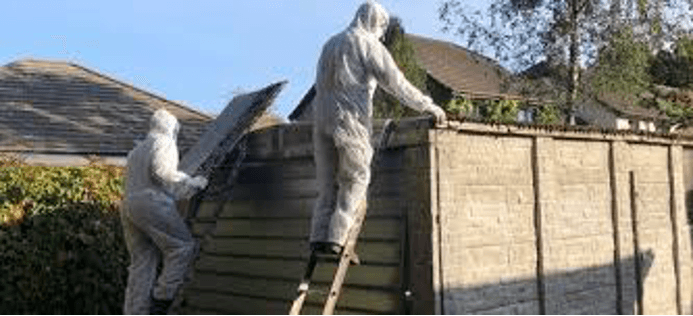 Roof being taken off