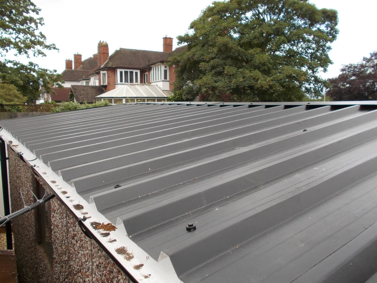 New roof on garage for finished product